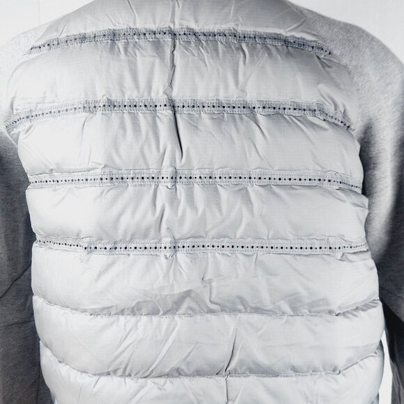 Nike Women's Grey Black Tech Fleece Aeroloft Moto Puffer Jacket Size S - Picture 12 of 16